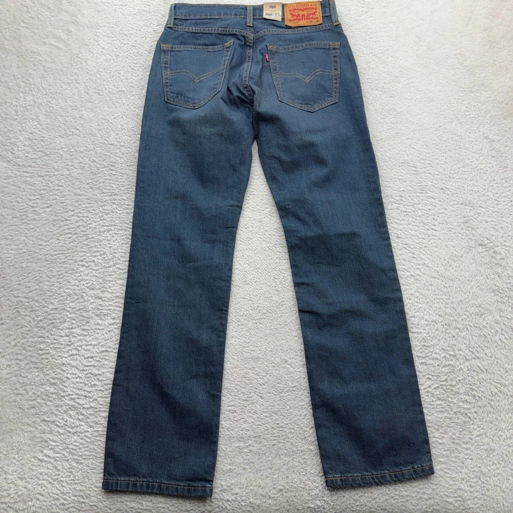 Levis 514 Straight Stretch Mens Jeans Blue Medium Wash 28x30 005148403 NWT